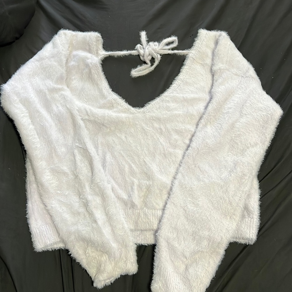 Lavender Cropped Sweater